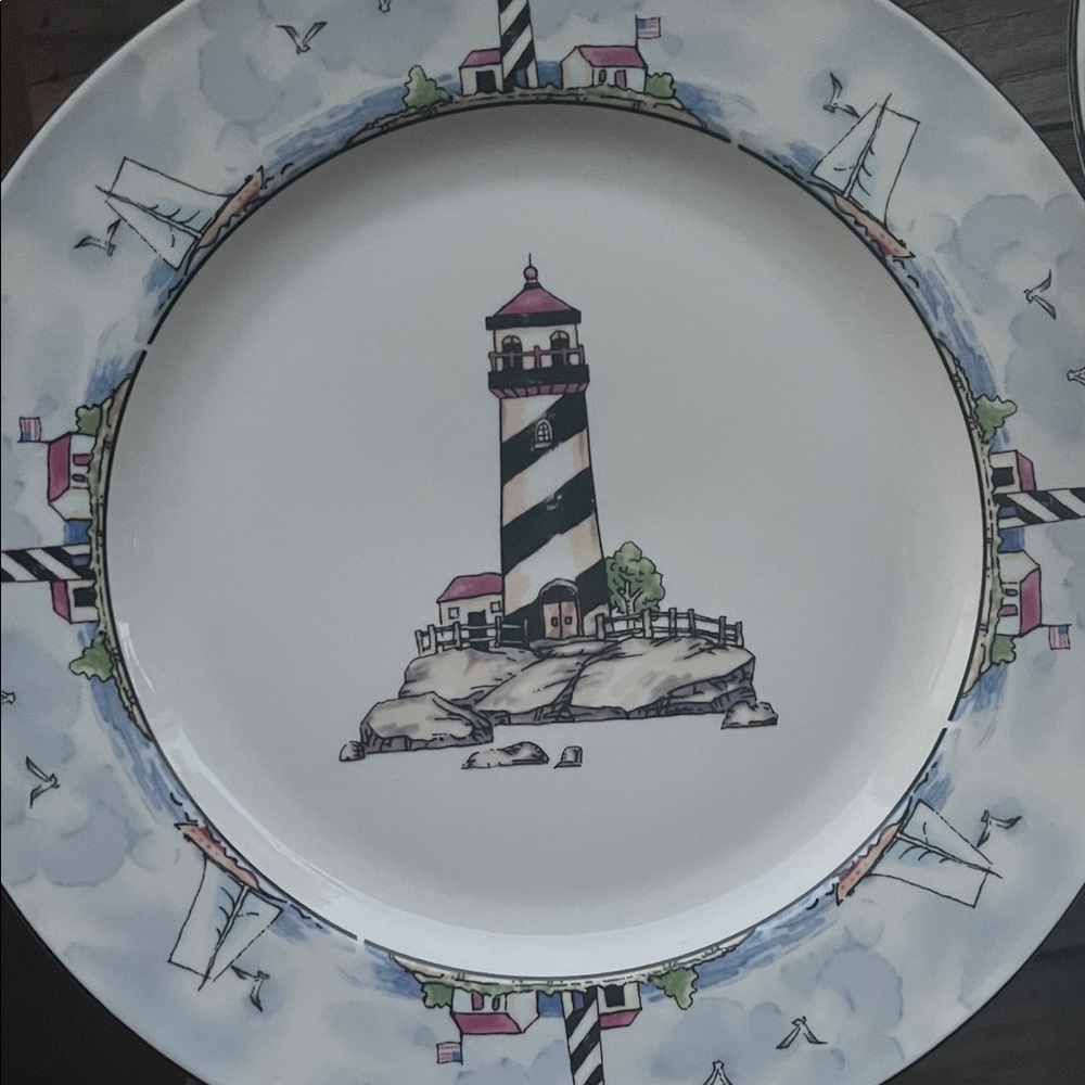 Lighthouse Design Dinnerware Set - Picture 2 of 9